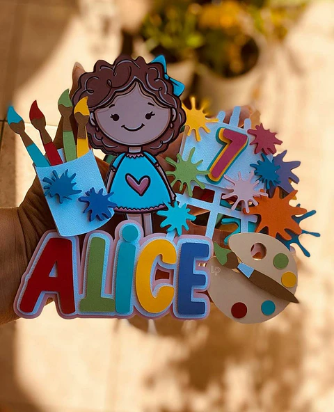 Arquivo de corte topo pintando o sete menina