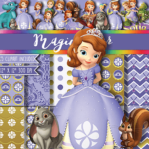 Kit Digital Princesa Sofia Papeis e Imagens