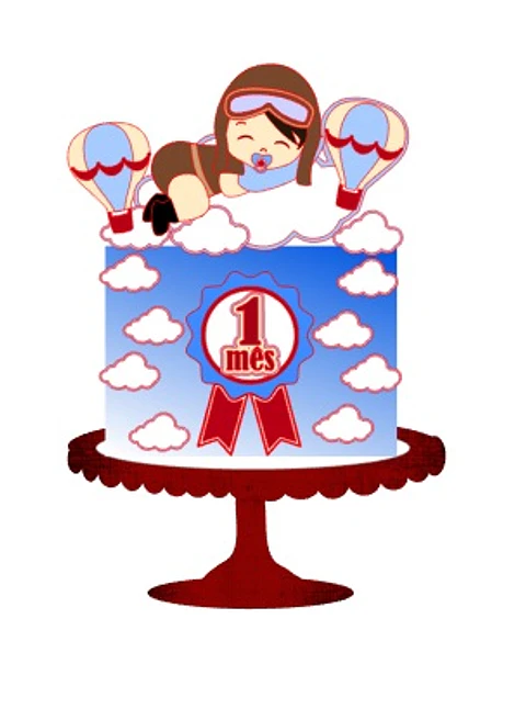 Arquivo Topo de Bolo Bebê Aviador