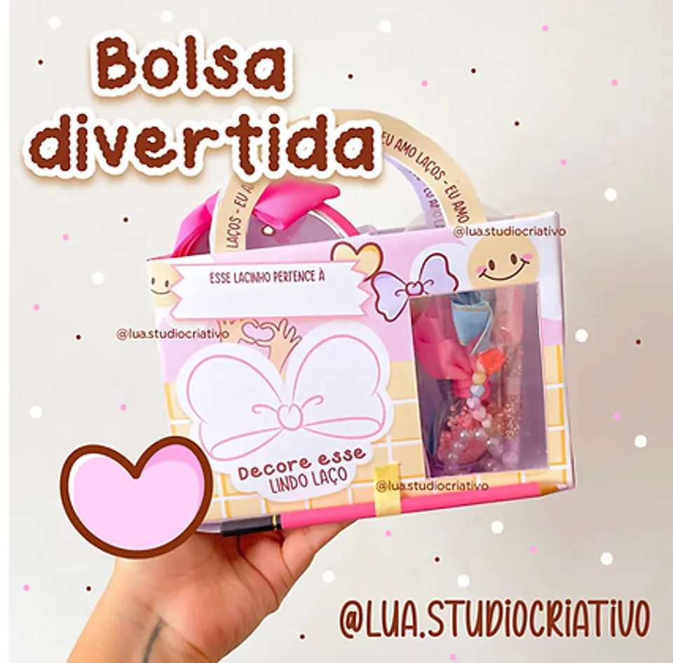 Arquivo de Corte Bolsa Divertida para Laços - Lua Studio 1