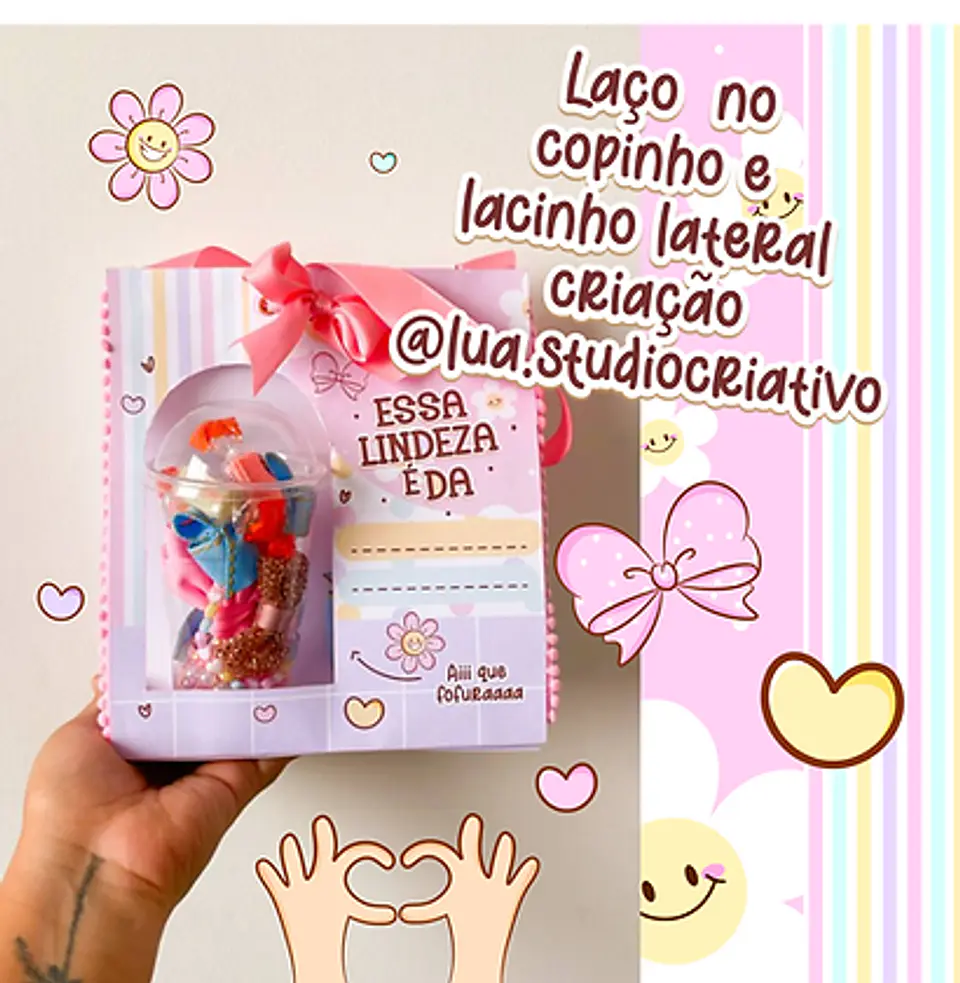Arquivo de Corte Copo Bolha para Laços - Lua Studio 1