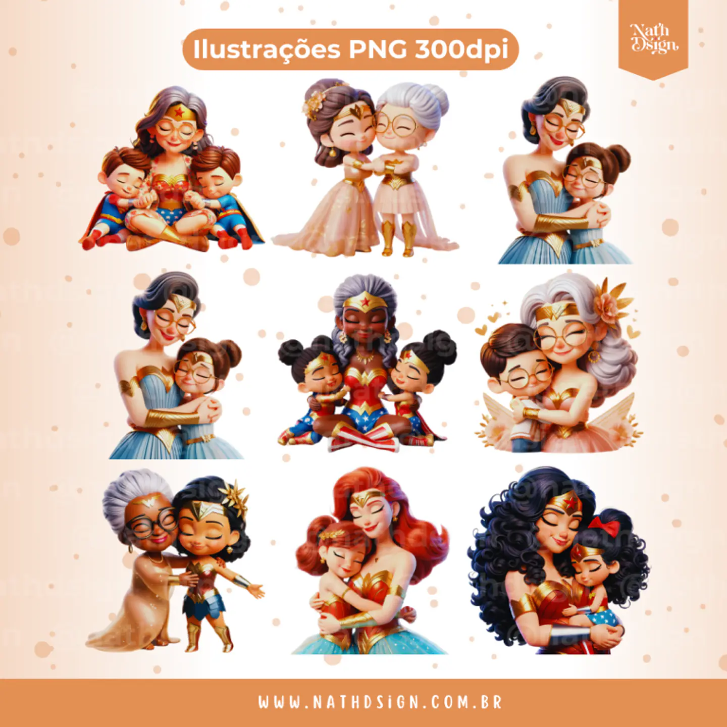 Kit Digital Dia das mães Mãe Maravilha 2