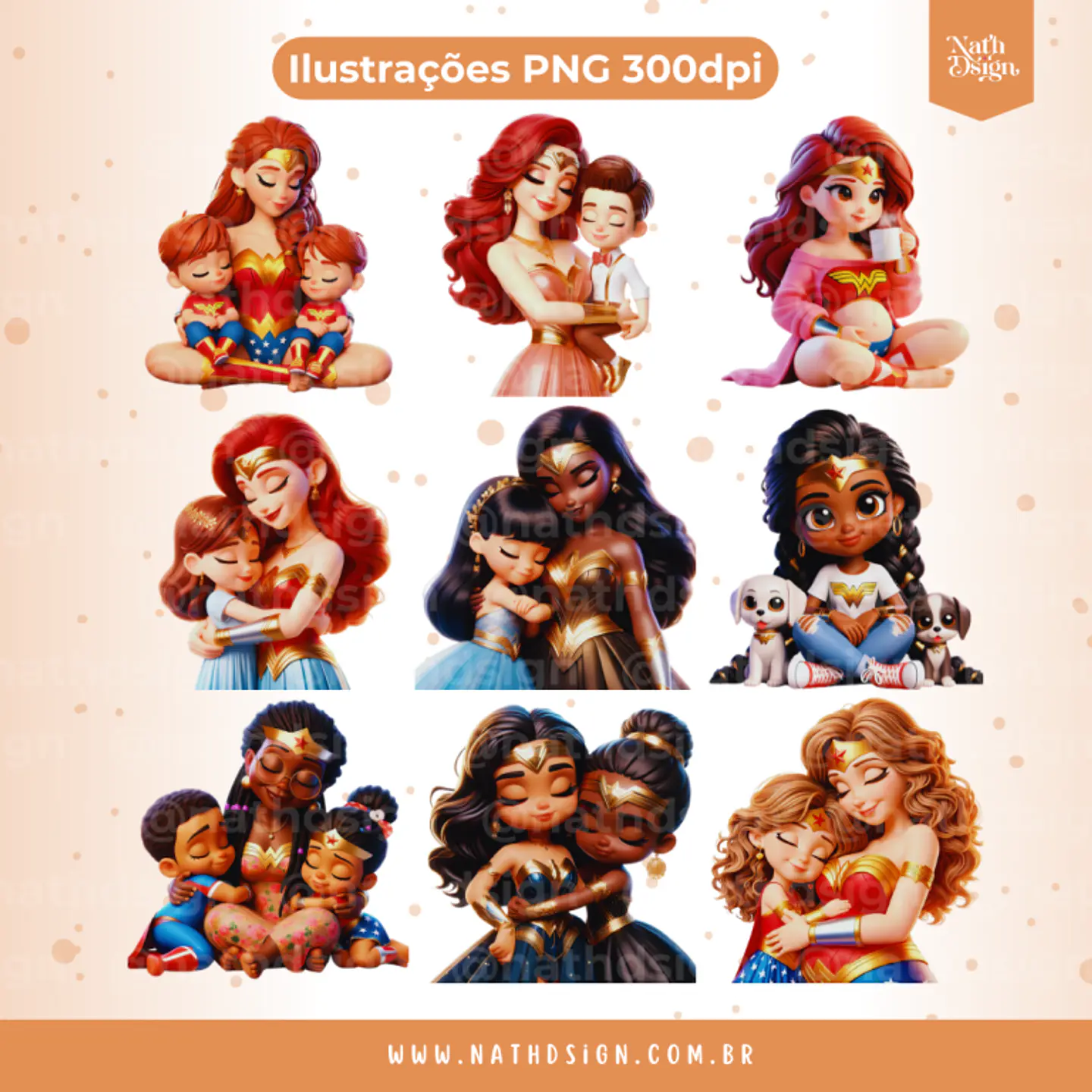 Kit Digital Dia das mães Mãe Maravilha 3