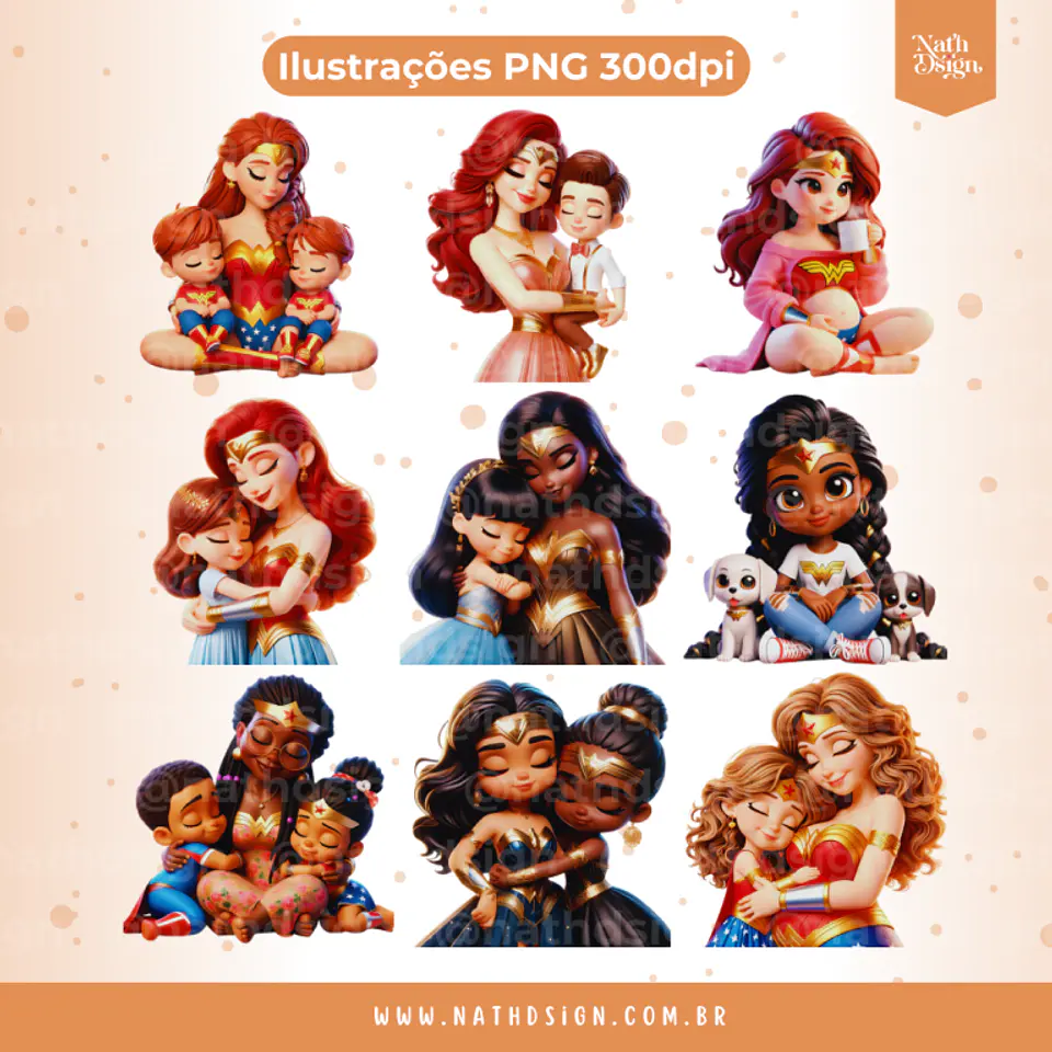 Kit Digital Dia das mães Mãe Maravilha 3