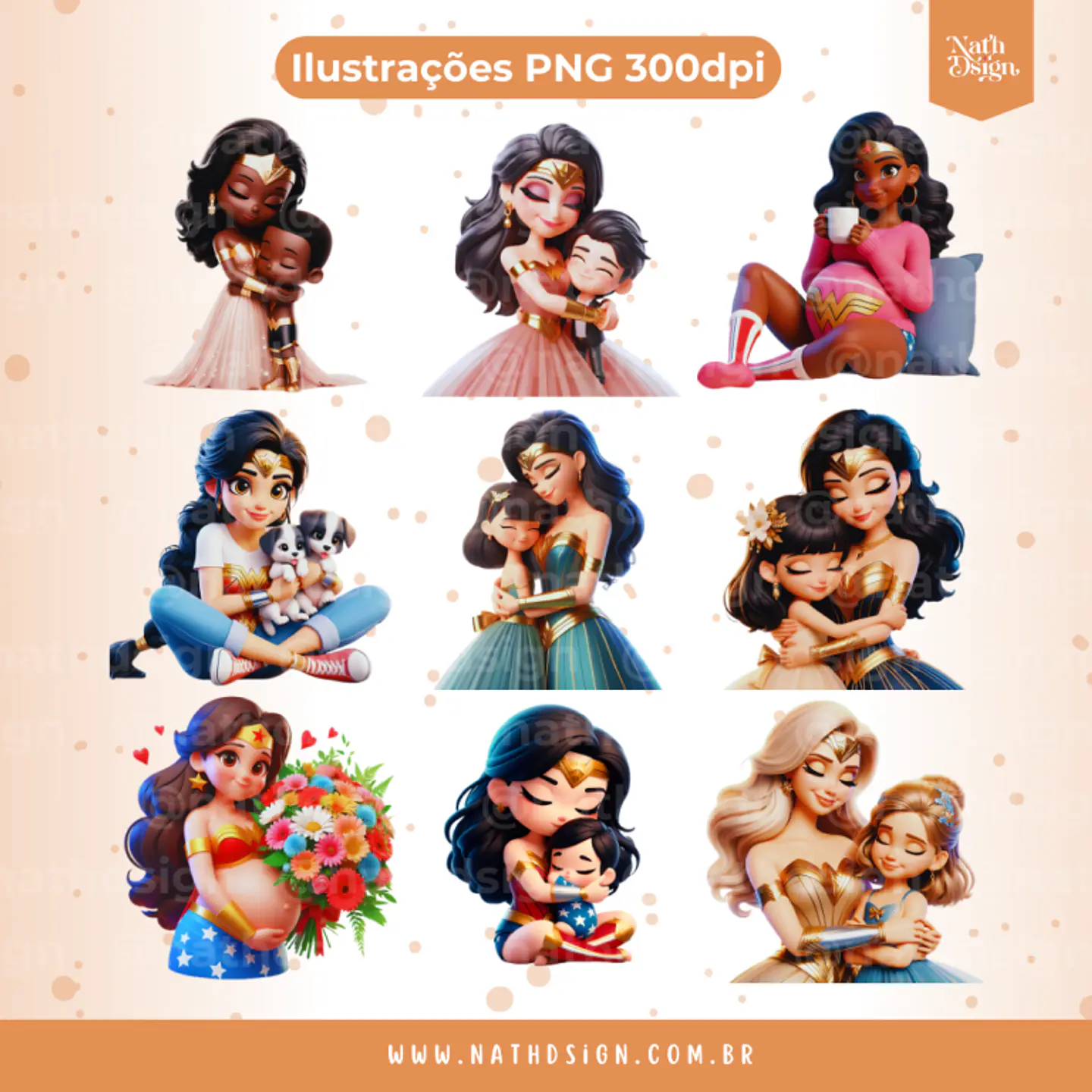 Kit Digital Dia das mães Mãe Maravilha 4