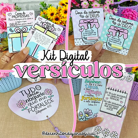 Kit Digital Versiculos - Desenhitos da Jana