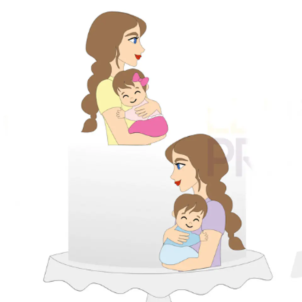 Arquivo Topo de Bolo Dia das Mães Mãe e Bebê 1