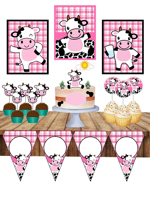 Arquivo De Corte Vaquinha Rosa