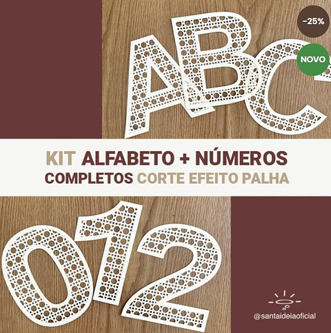 Arquivo de Corte Alfabeto Palha - Santa Ideia