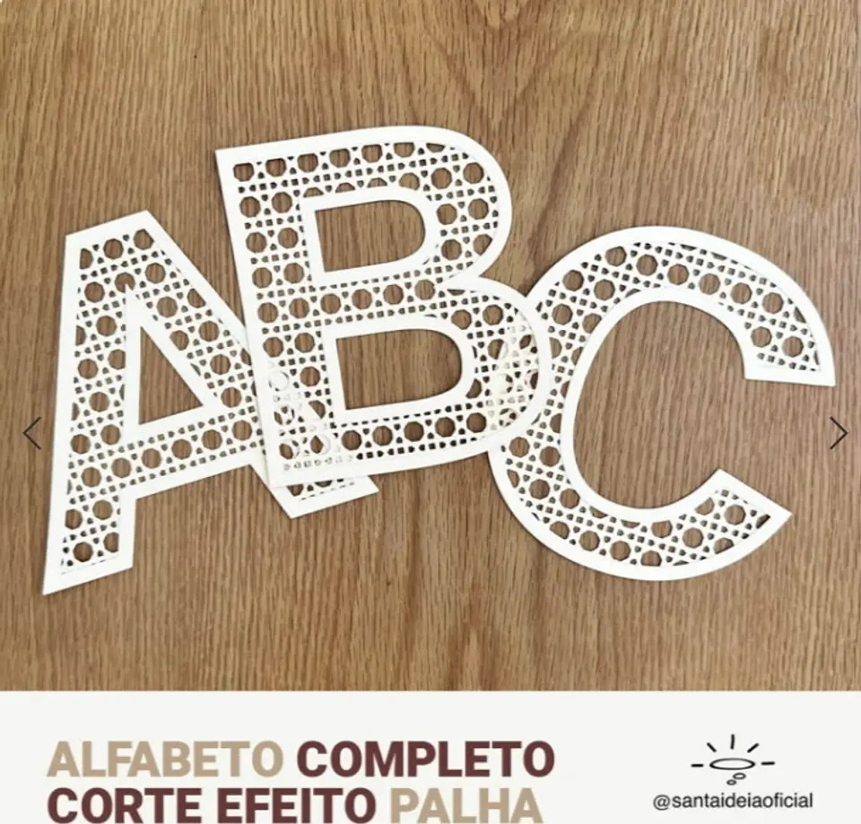 Arquivo de Corte Alfabeto Palha - Santa Ideia 3