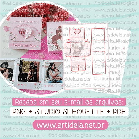 Arquivo de Corte Caixa Foto Dia das Mães - Art Ideia