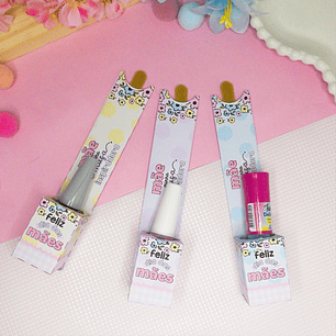 Arquivo de Corte Caixinha Esmalte + Lixa Dia das Mães