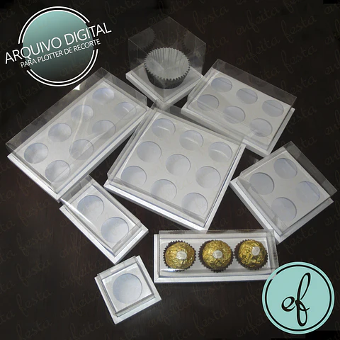Arquivo de Corte Caixas Doces Acetato - Enfeita Festa