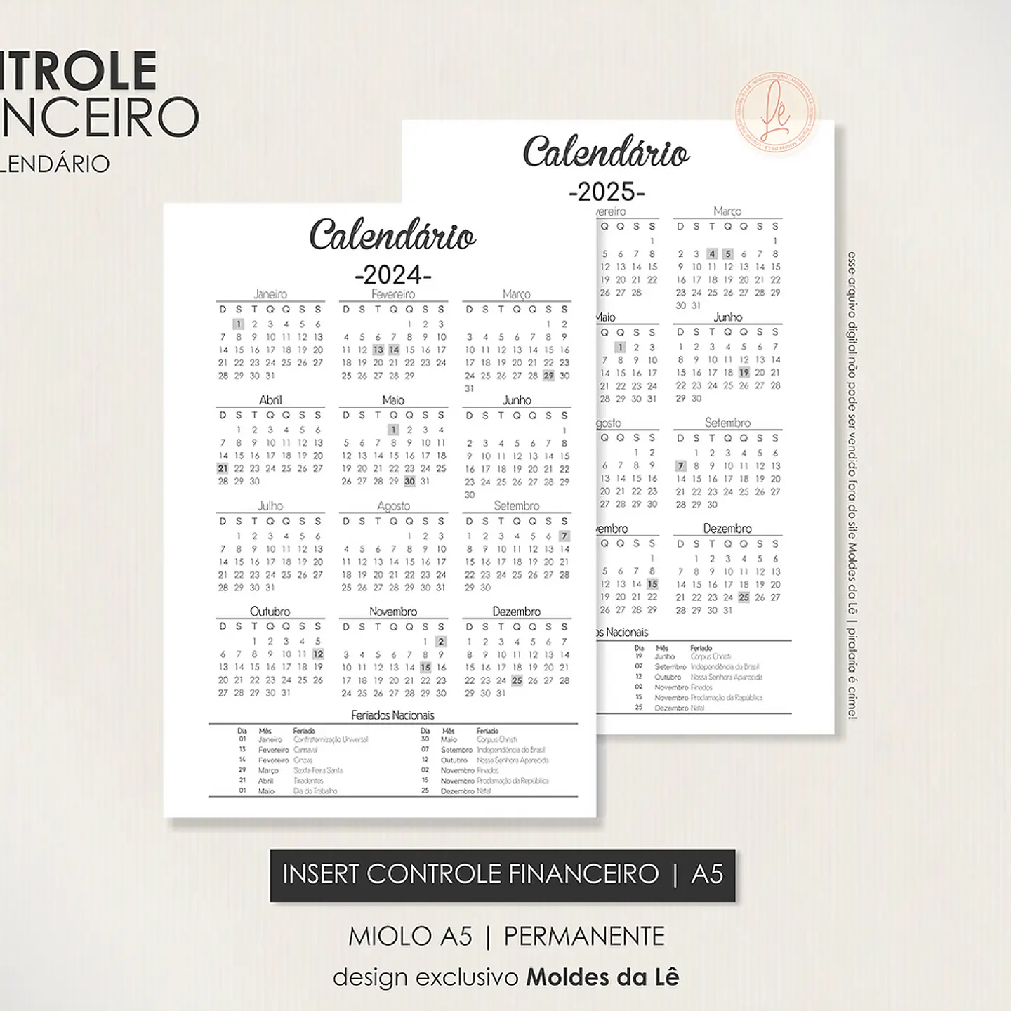 Arquivo Combo de Cadernos Financeiros com Insert Calendário de 24/25 - LEIA A DESCRIÇÃO 2