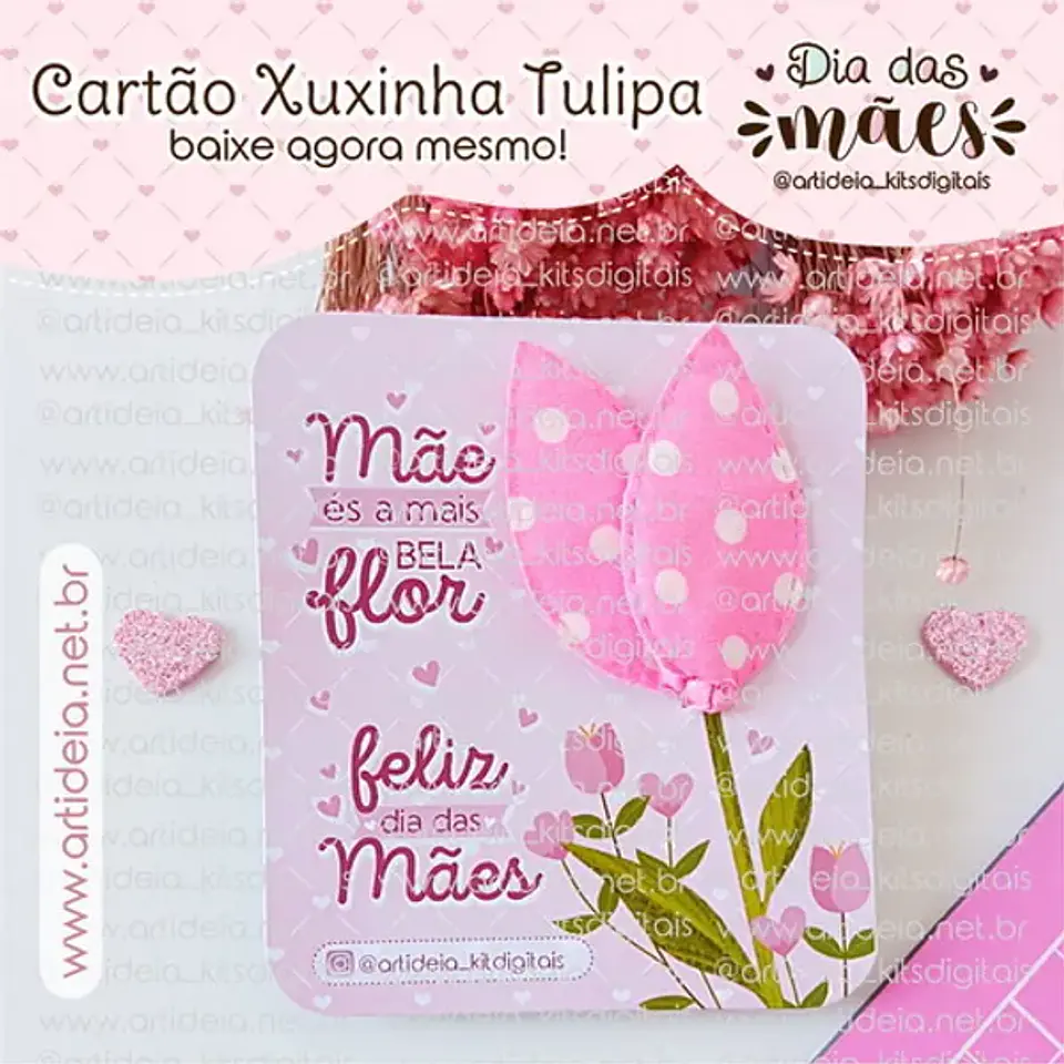 Arquivo Card Xuxinha Tulipa Dia das Mães - ART IDEIA 1