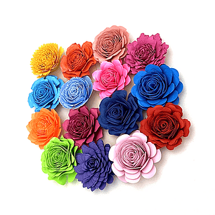 Arquivo de Corte Combo 15 Flores Espirais - Abelha de Papel