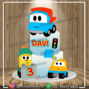 Arquivo Topo de Bolo Léo Caminhão