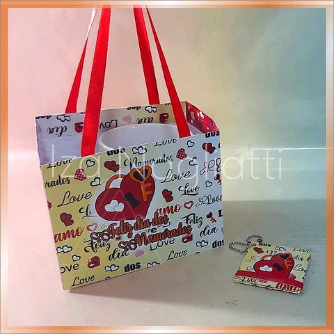 Arquivo de corte sacola para caneca dia dos namorados