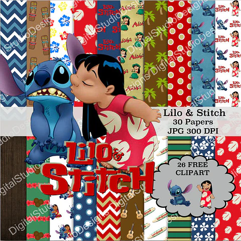 Kit Digital Lilo e Stitch