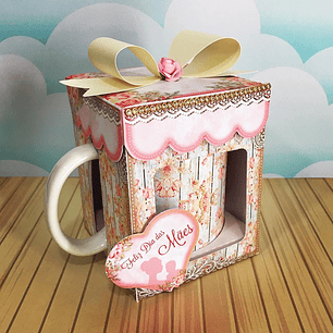 Arquivo de corte caixa para caneca dia das mães