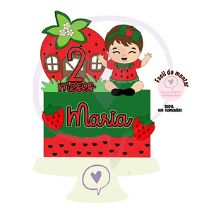 Arquivo de corte topo Topo Baby Moranguinho