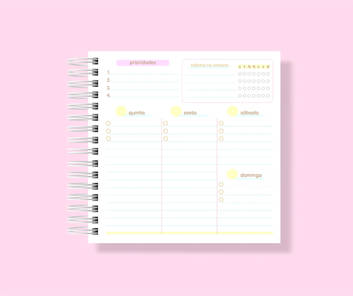 Arquivo Encadernação Planner Não Datado Mini - ESTUDIO G19 2