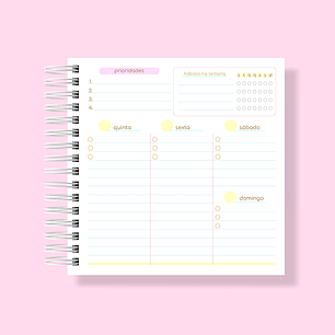 Arquivo Encadernação Planner Não Datado Mini - ESTUDIO G19