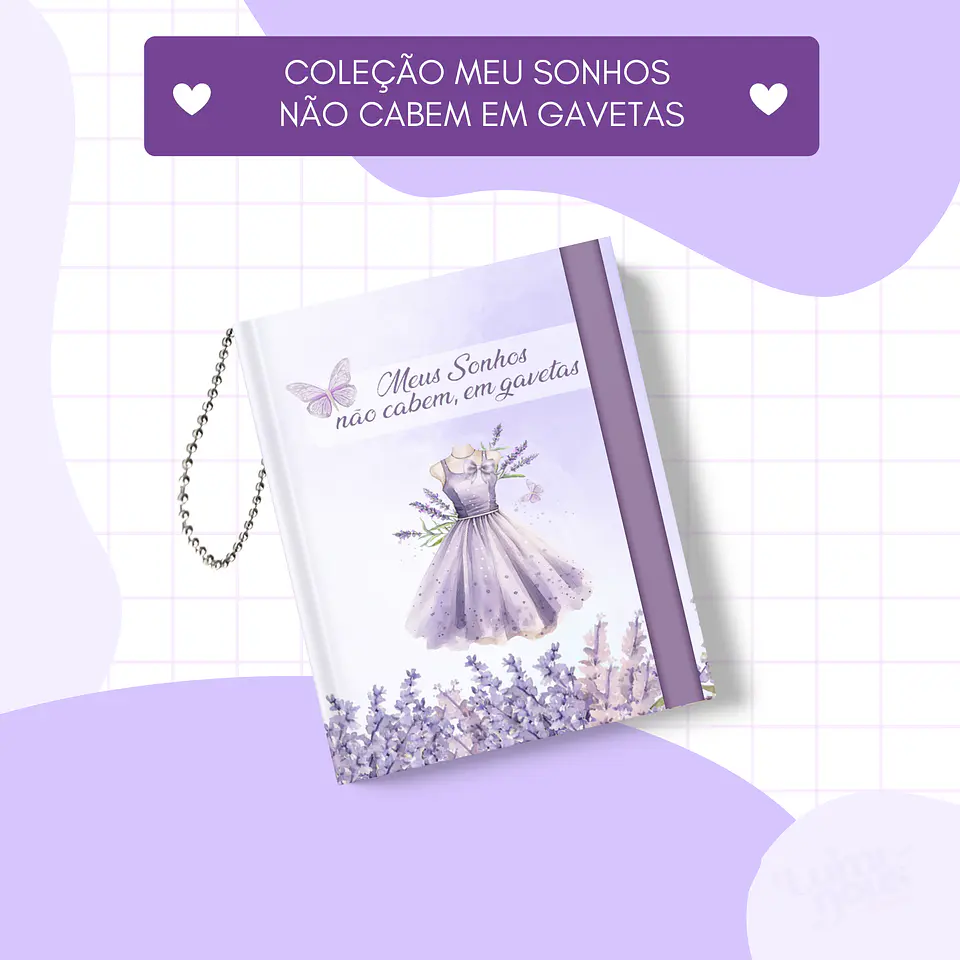 Arquivo Encadernação Coleção Meus Sonhos Não Cabem em Gavetas Lavanda - Luminous Paper 2
