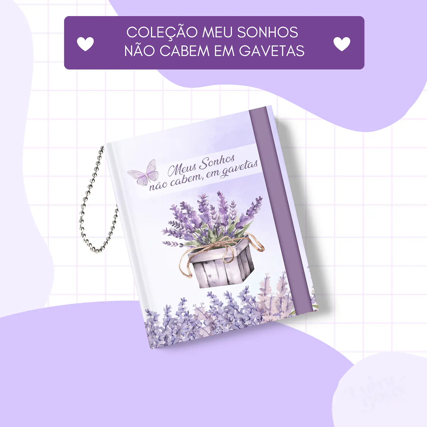 Arquivo Encadernação Coleção Meus Sonhos Não Cabem em Gavetas Lavanda - Luminous Paper 3
