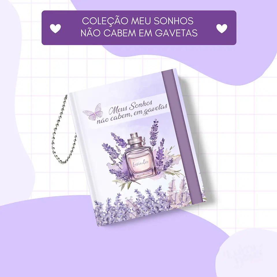 Arquivo Encadernação Coleção Meus Sonhos Não Cabem em Gavetas Lavanda - Luminous Paper 4