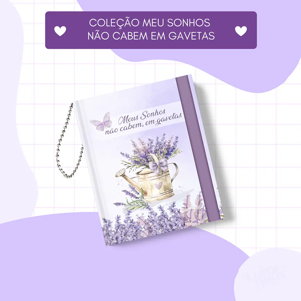 Arquivo Encadernação Coleção Meus Sonhos Não Cabem em Gavetas Lavanda - Luminous Paper 5