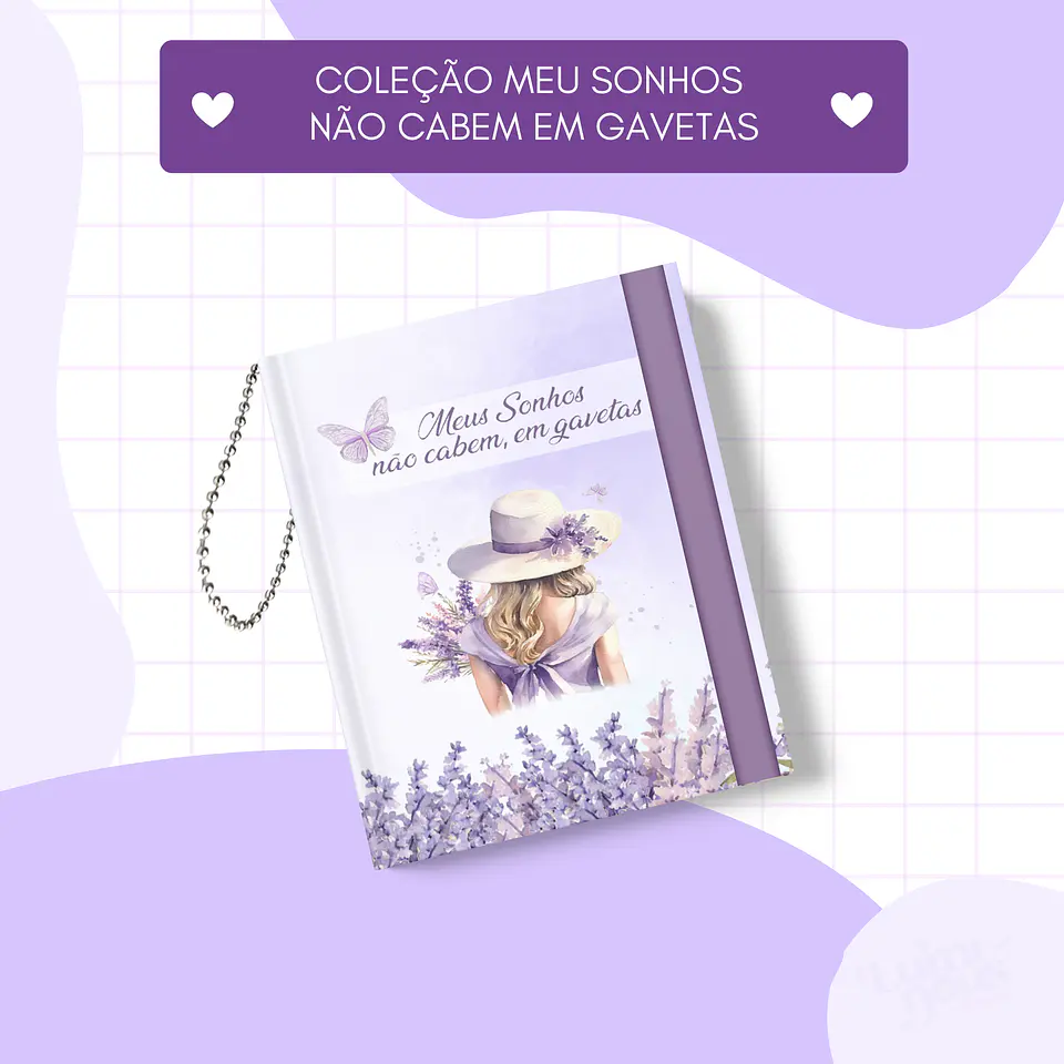 Arquivo Encadernação Coleção Meus Sonhos Não Cabem em Gavetas Lavanda - Luminous Paper 24