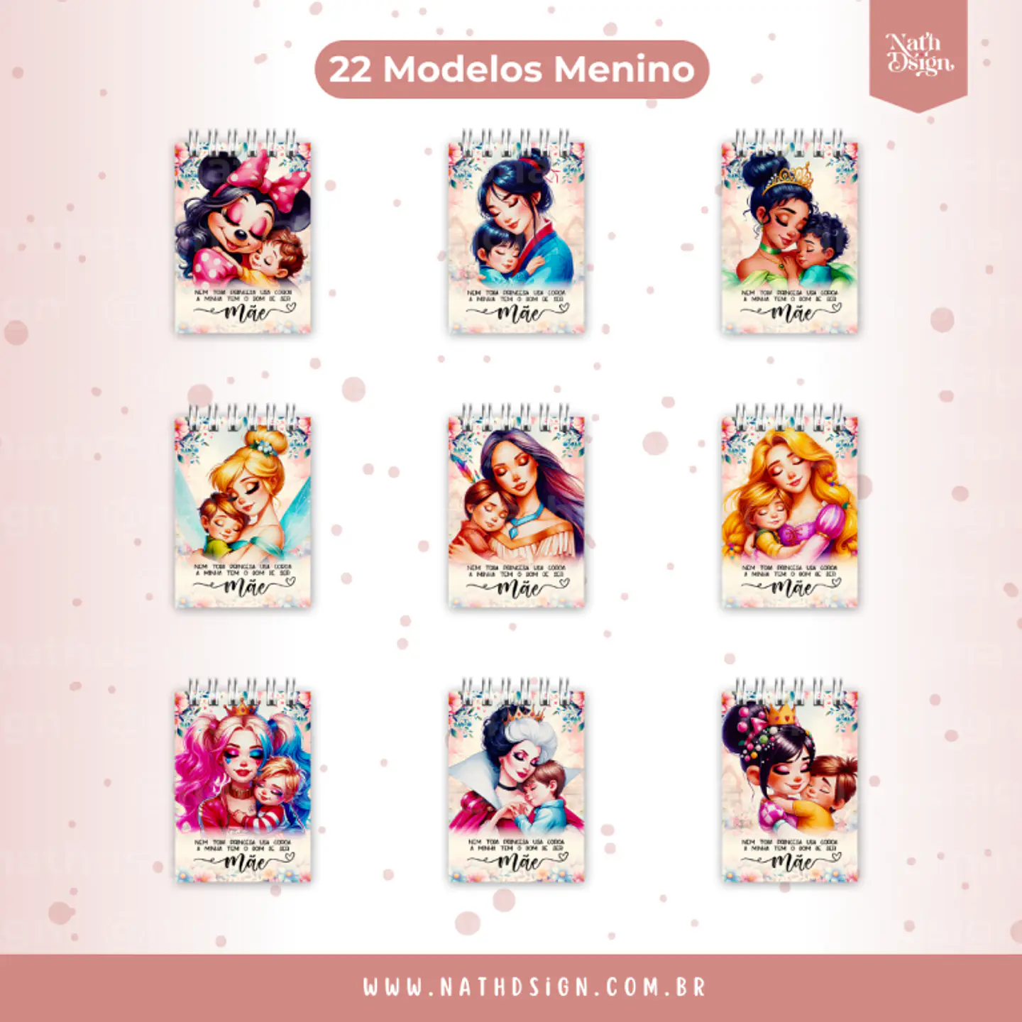 Arquivo Encadernação Capas Bloquinhos Dia das Mães Personagens 2