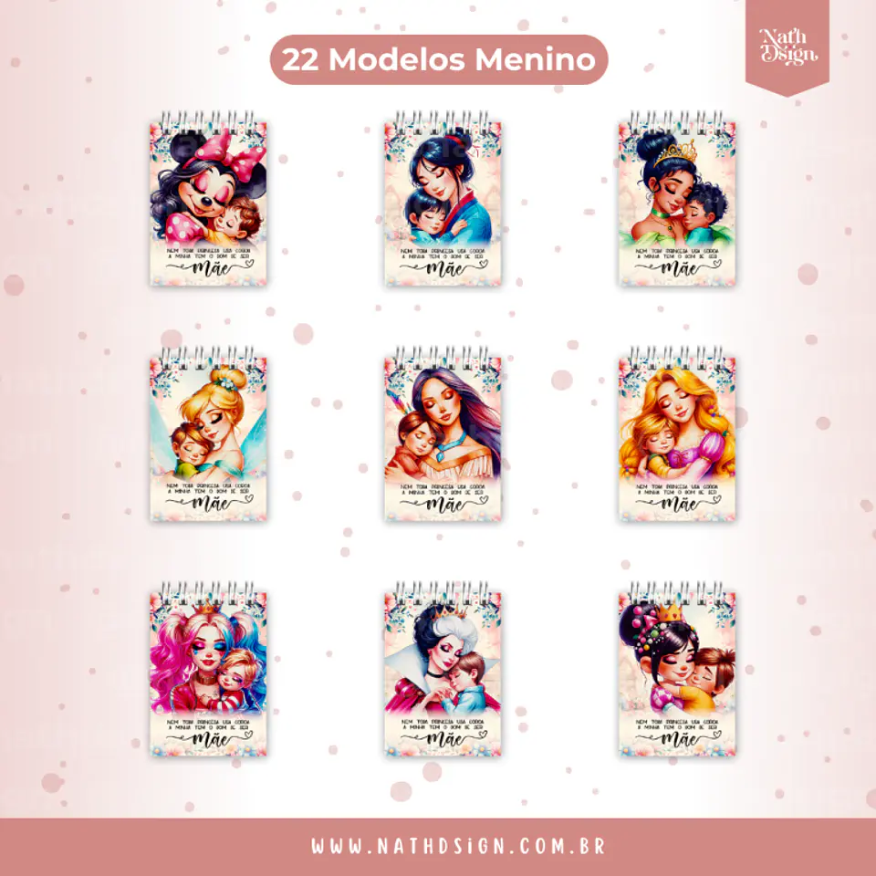 Arquivo Encadernação Capas Bloquinhos Dia das Mães Personagens 2