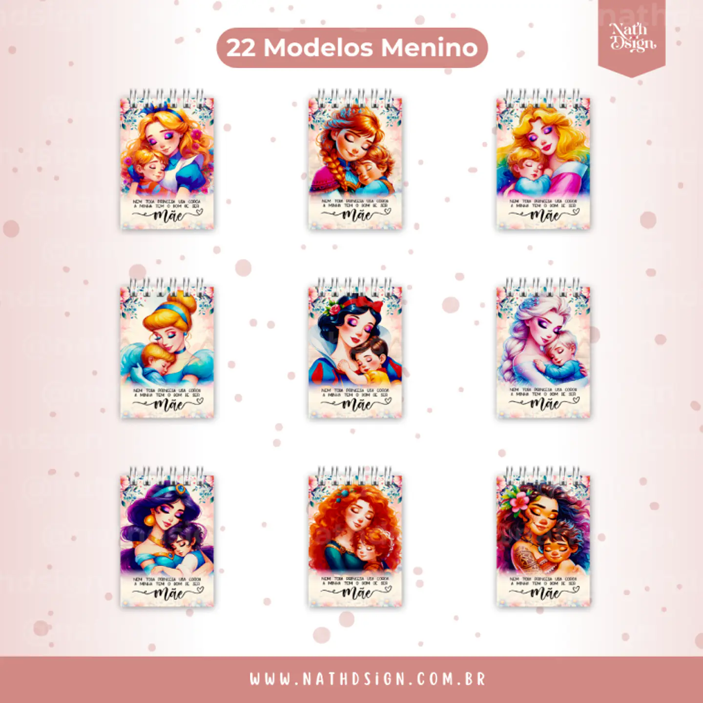 Arquivo Encadernação Capas Bloquinhos Dia das Mães Personagens 4