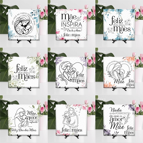 Arquivo Sublimação Azulejos Dia das Mães - VINTAGE