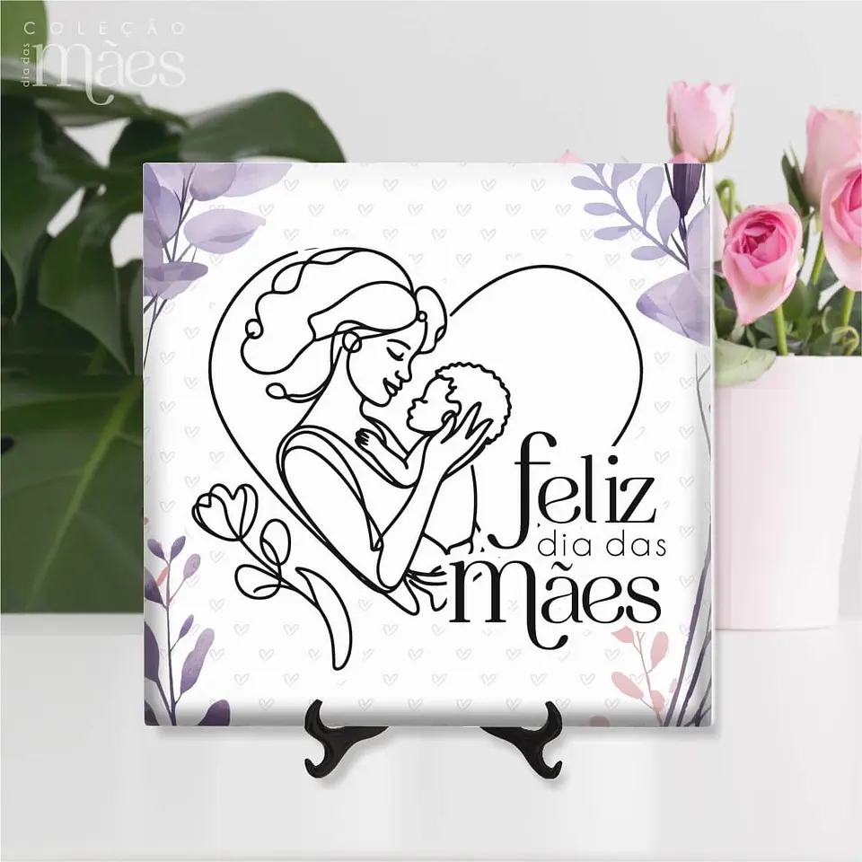 Arquivo Sublimação Azulejos Dia das Mães - VINTAGE 12