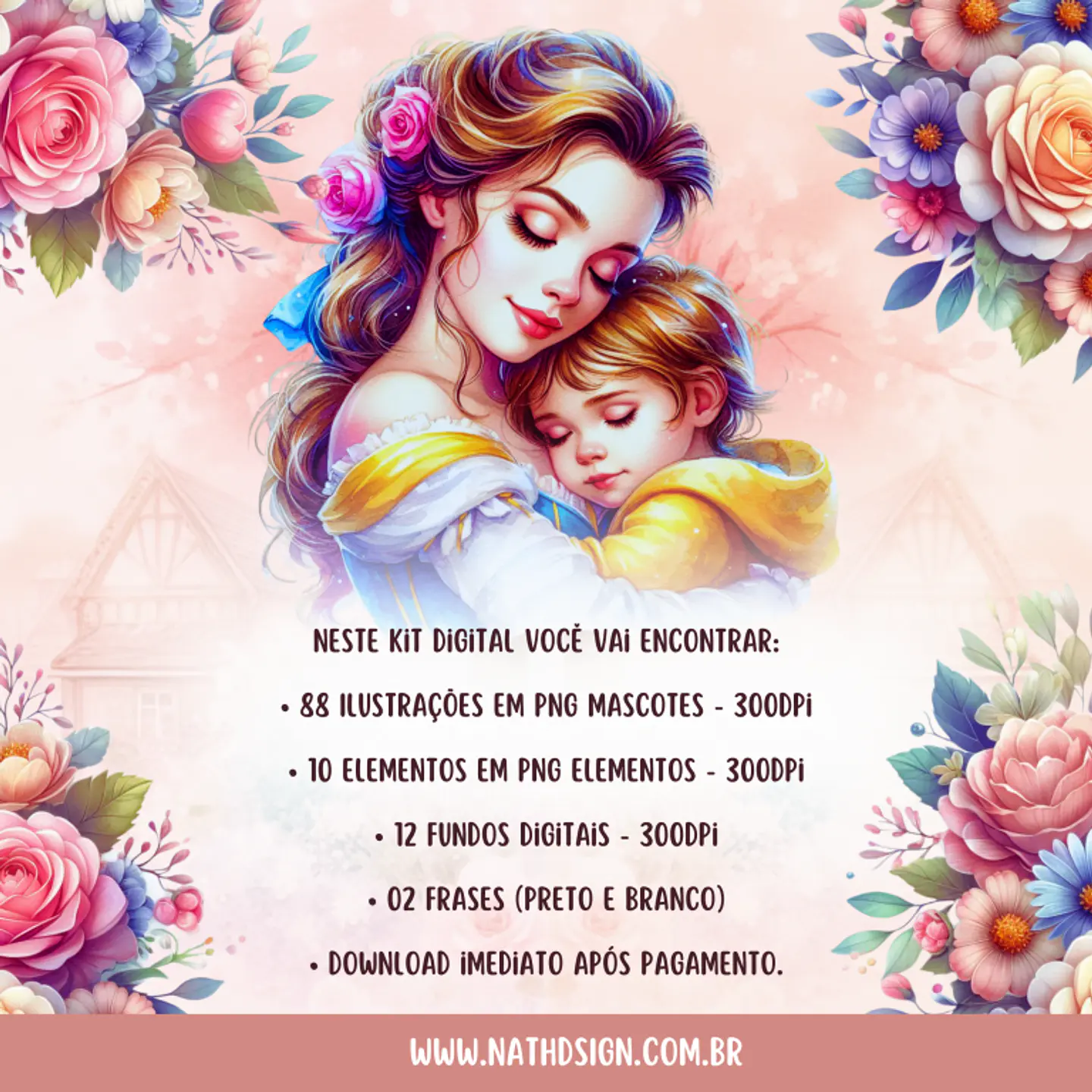 Kit Digital Dia das mães Encanto Personagens 3