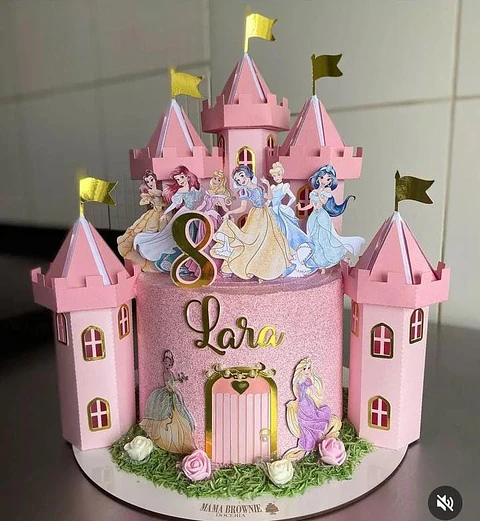 Arquivo de corte princesas disney castelo