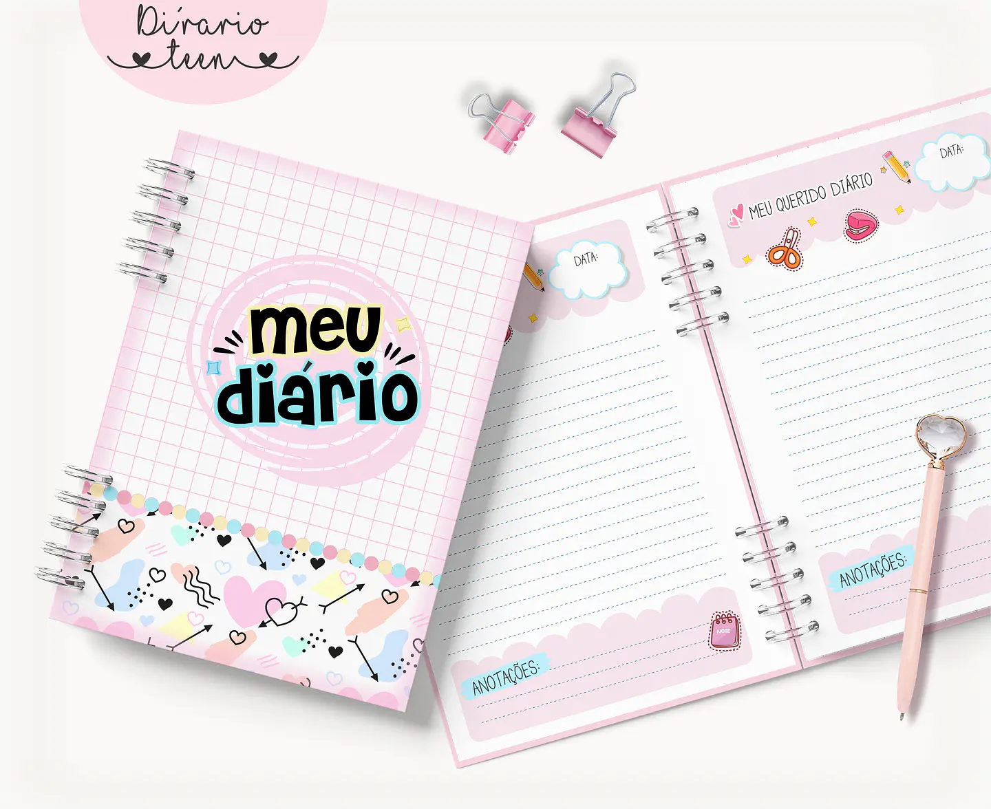 Arquivo Agenda meu diario - Diário Teen - Lina criativa 1