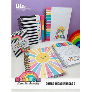 Arquivo Combo Encadernação Rainbow - Tita