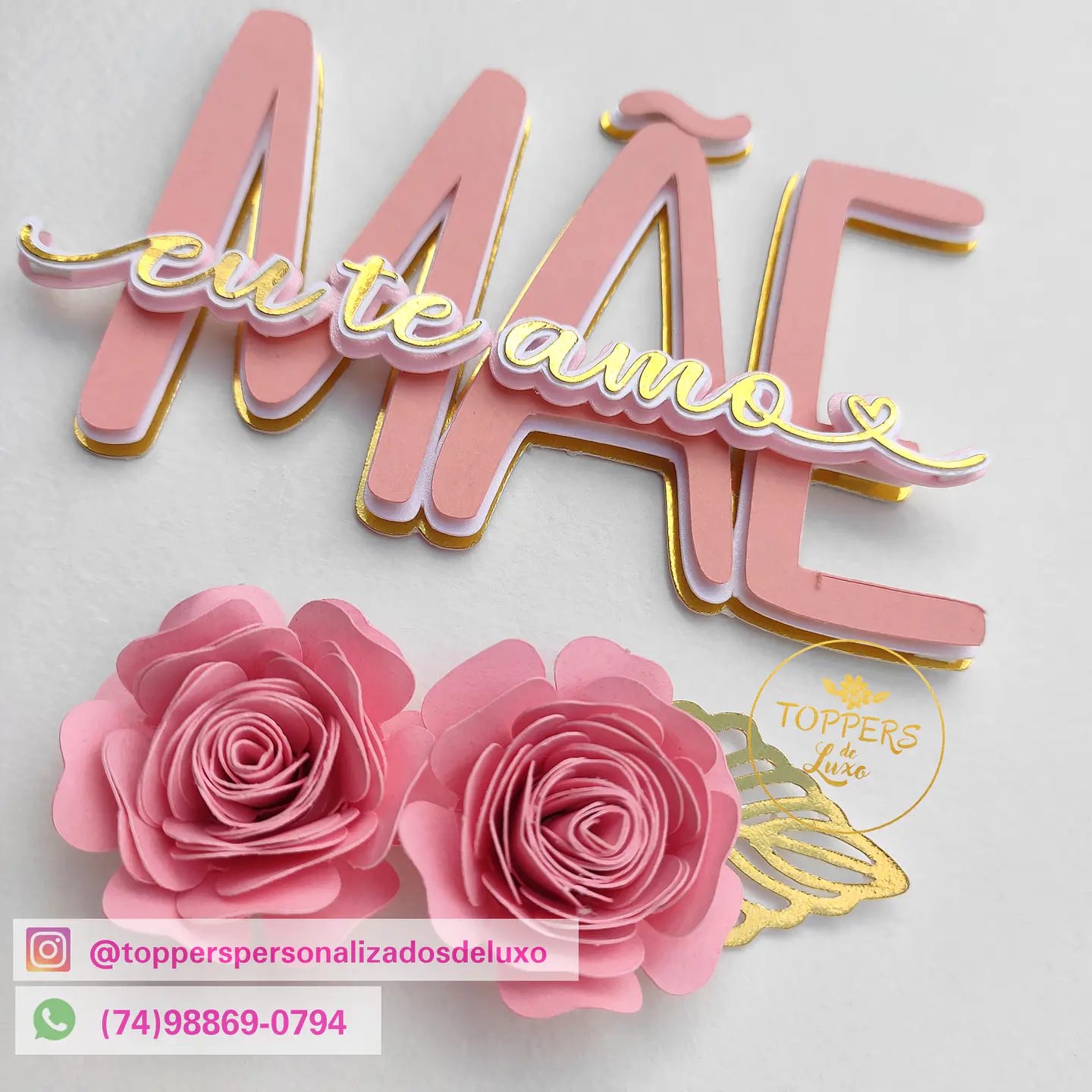 Arquivo topo de bolo dia das mães - mãe eu te amo 1
