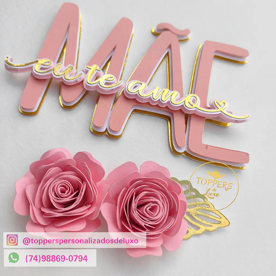 Arquivo topo de bolo dia das mães - mãe eu te amo 1