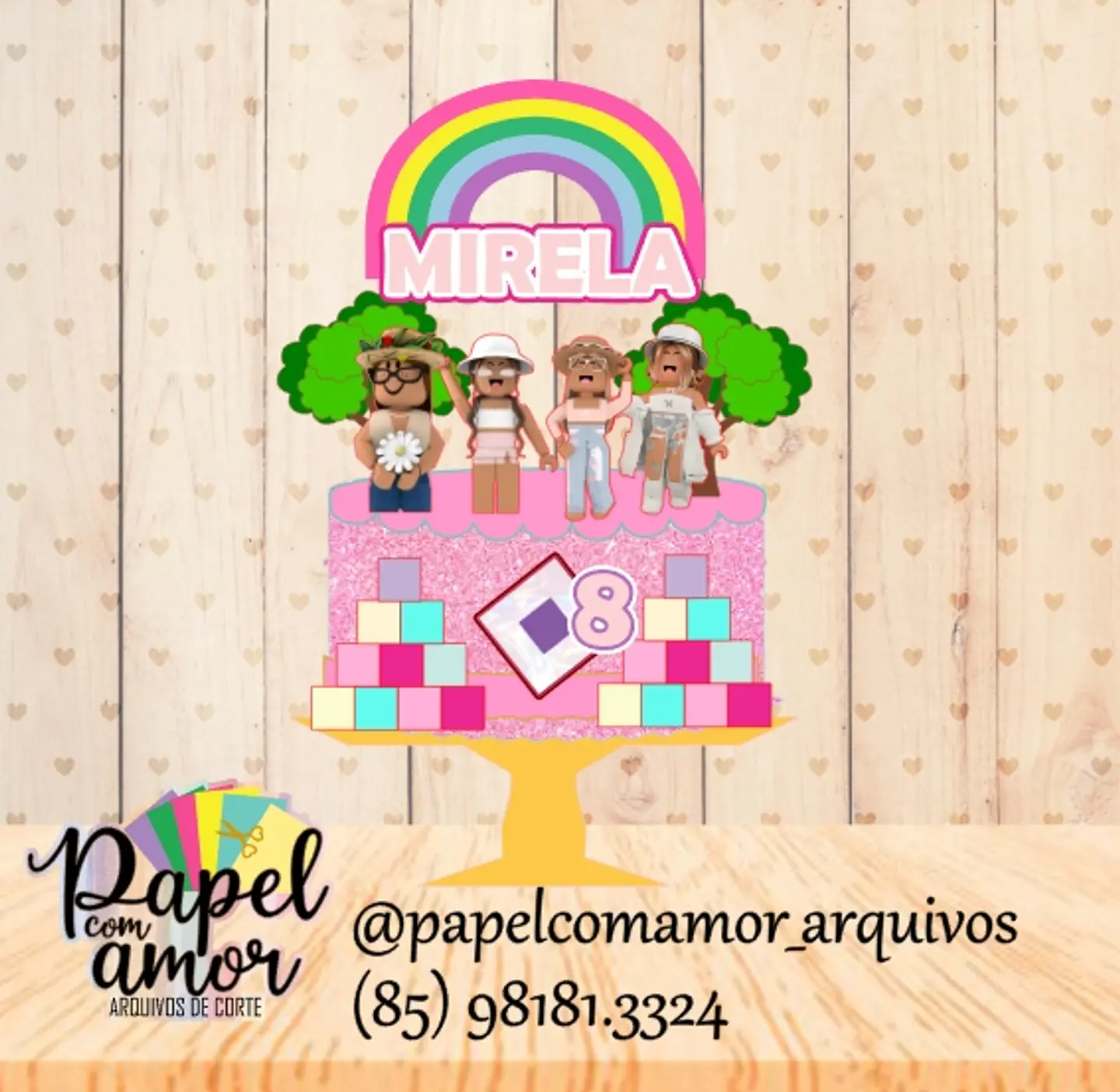 Arquivo de corte topo roblox menina 1
