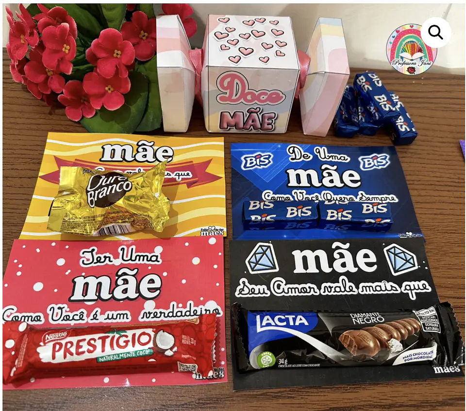 Arquivo Dia das Mães Kit Lembrancinhas Doces - SOMENTE PDF 1