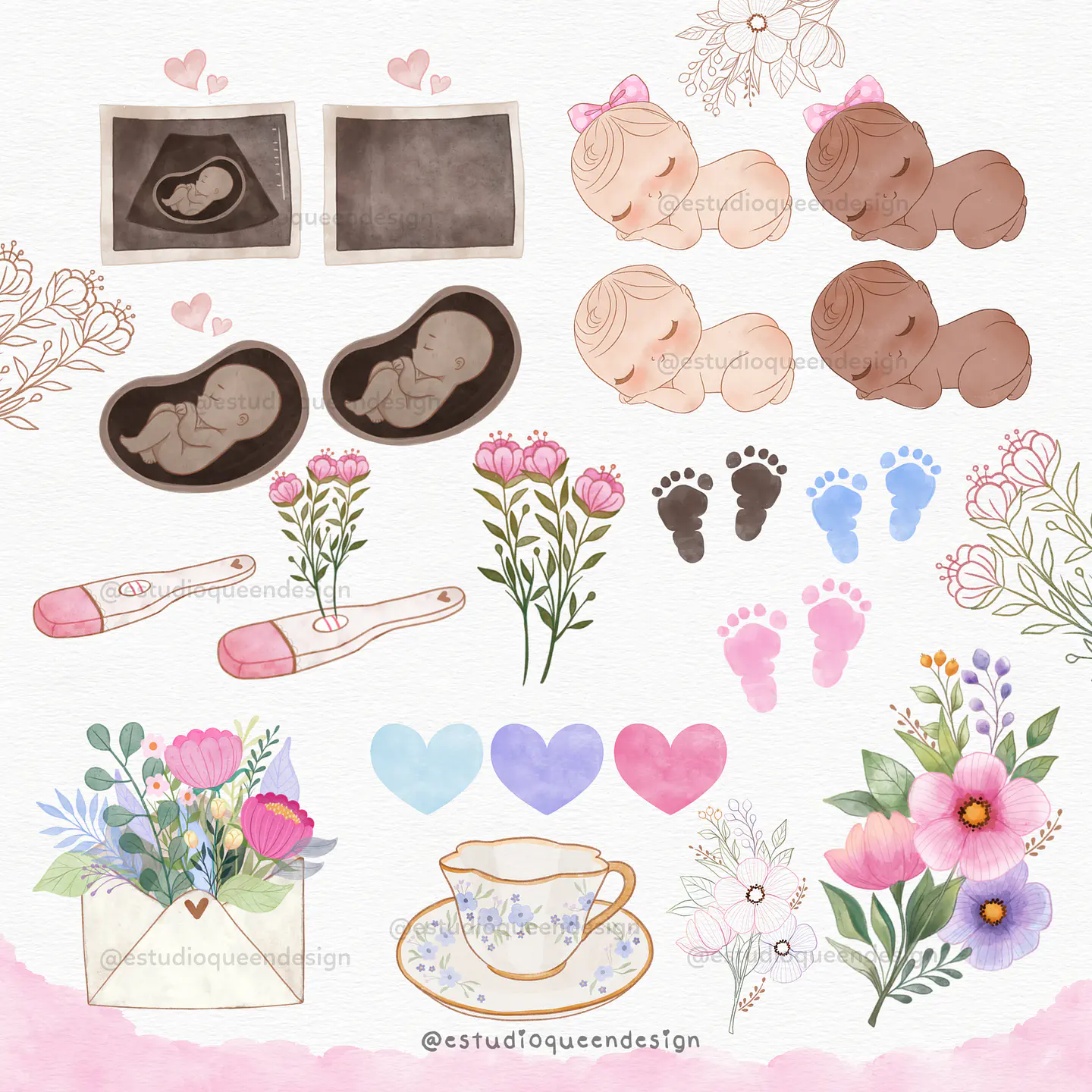 Arquivo Kit Digital Dia das Mães Aquarela  7