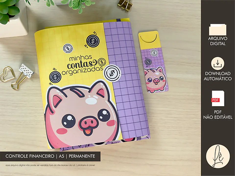 Arquivo Combo Controle Financeiro A5 e Pocket - MOLDES DA LÊ 4