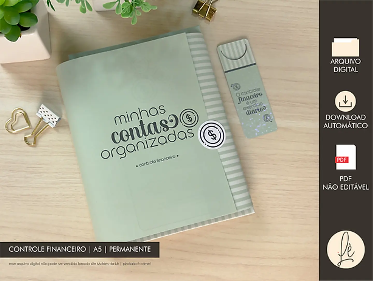 Arquivo Combo Controle Financeiro A5 e Pocket - MOLDES DA LÊ 9