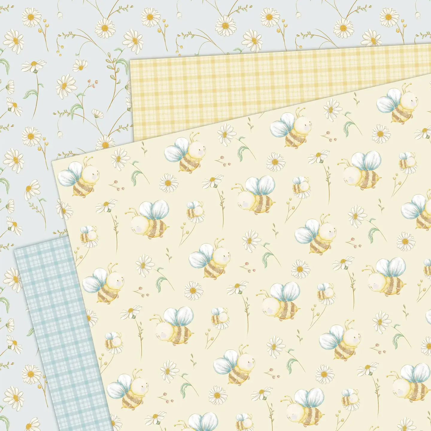 Kit Digital Papéis Bee Abelhinha Aquarela - Lolly top 2