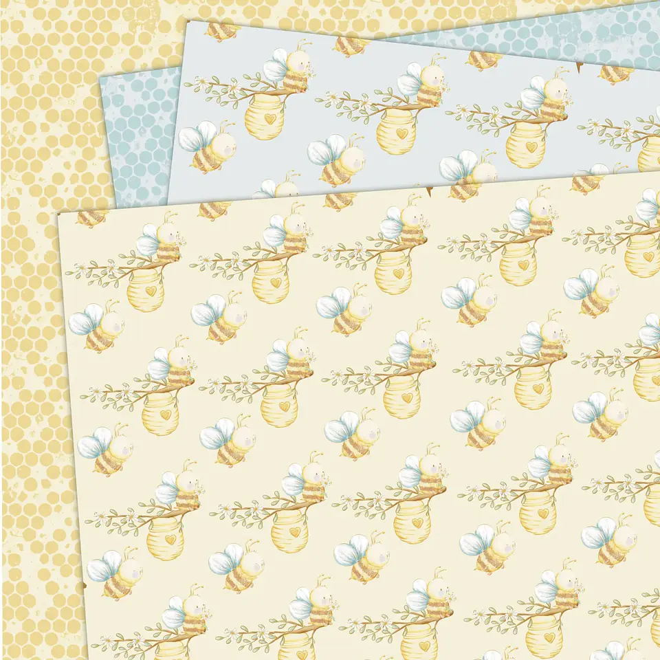 Kit Digital Papéis Bee Abelhinha Aquarela - Lolly top 4